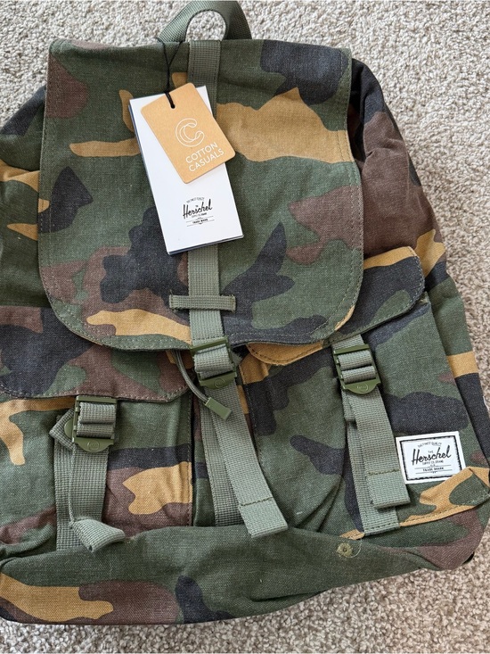 Herschel Supply Company Handbags - Herschel Supply Company Camo Canvas Backpack in Green & Brown